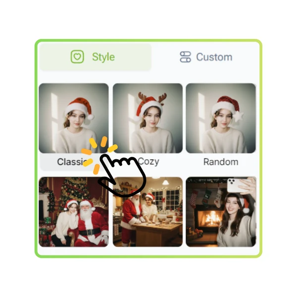 Añadir un Gorro de Santa a la Foto - Paso 2: Elige un Estilo de Gorro de Santa