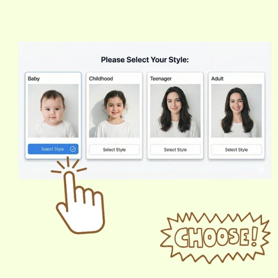 AI Age Filter - Step 2: Pick a Style or Enter Your Own Idea