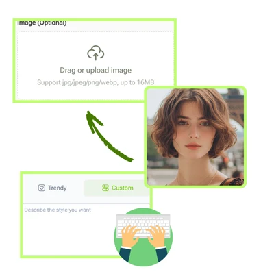 AI Avatar Generator - Step 1: Upload a Photo or Enter Text