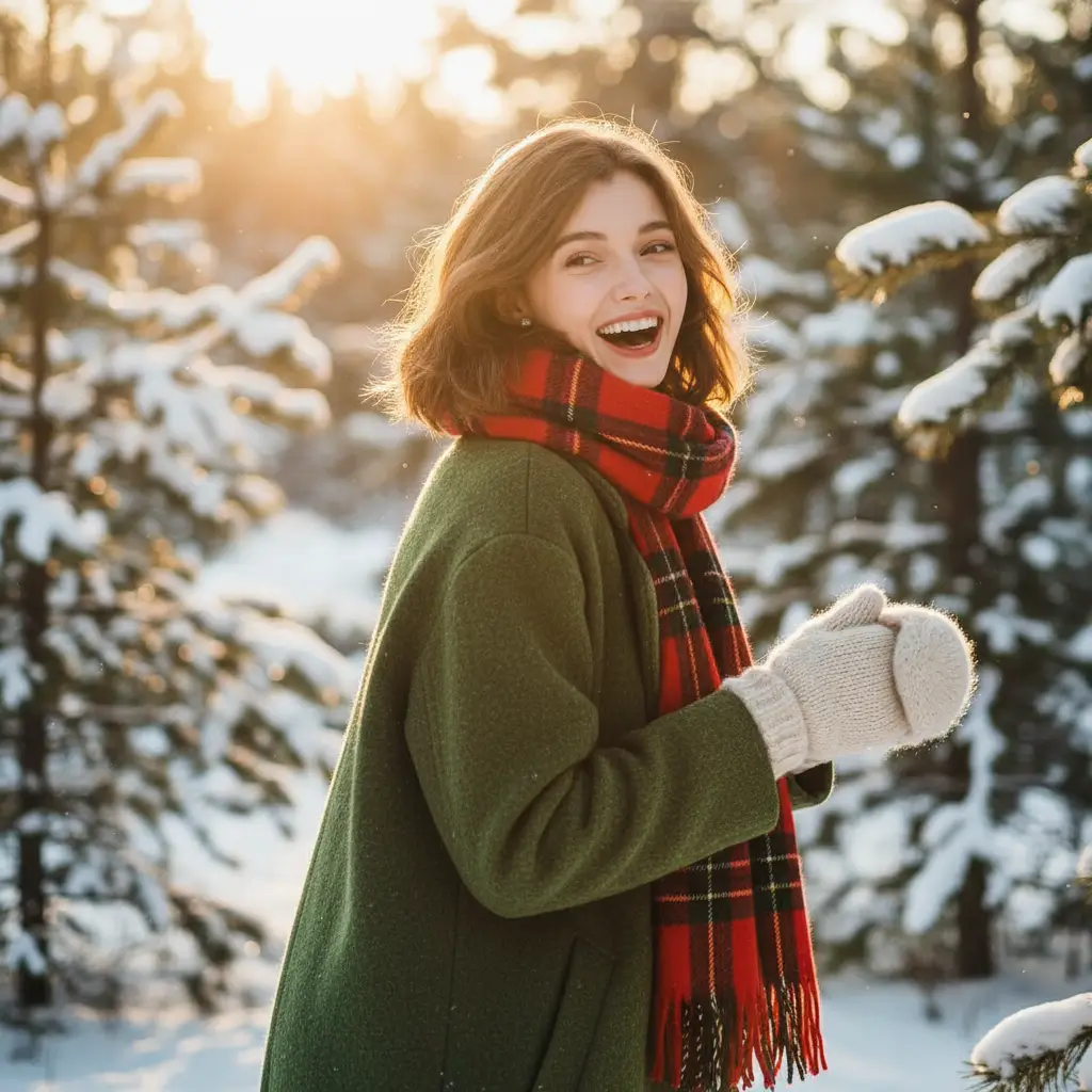 AI Christmas Photo Generator Style: Snow Play