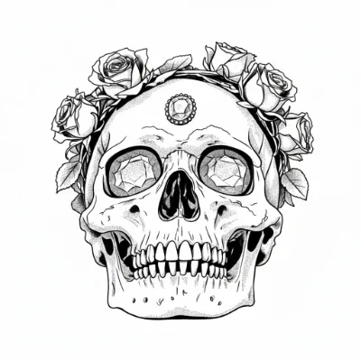 AI Coloring Page Generator Style: Tattoo Flash