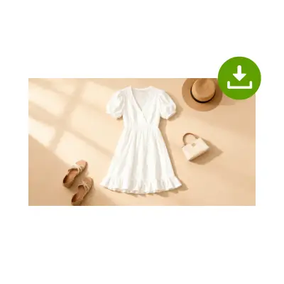 AI Flat Lay Clothing Photography: Step 3: Download Your Ready Flat Lay Photo