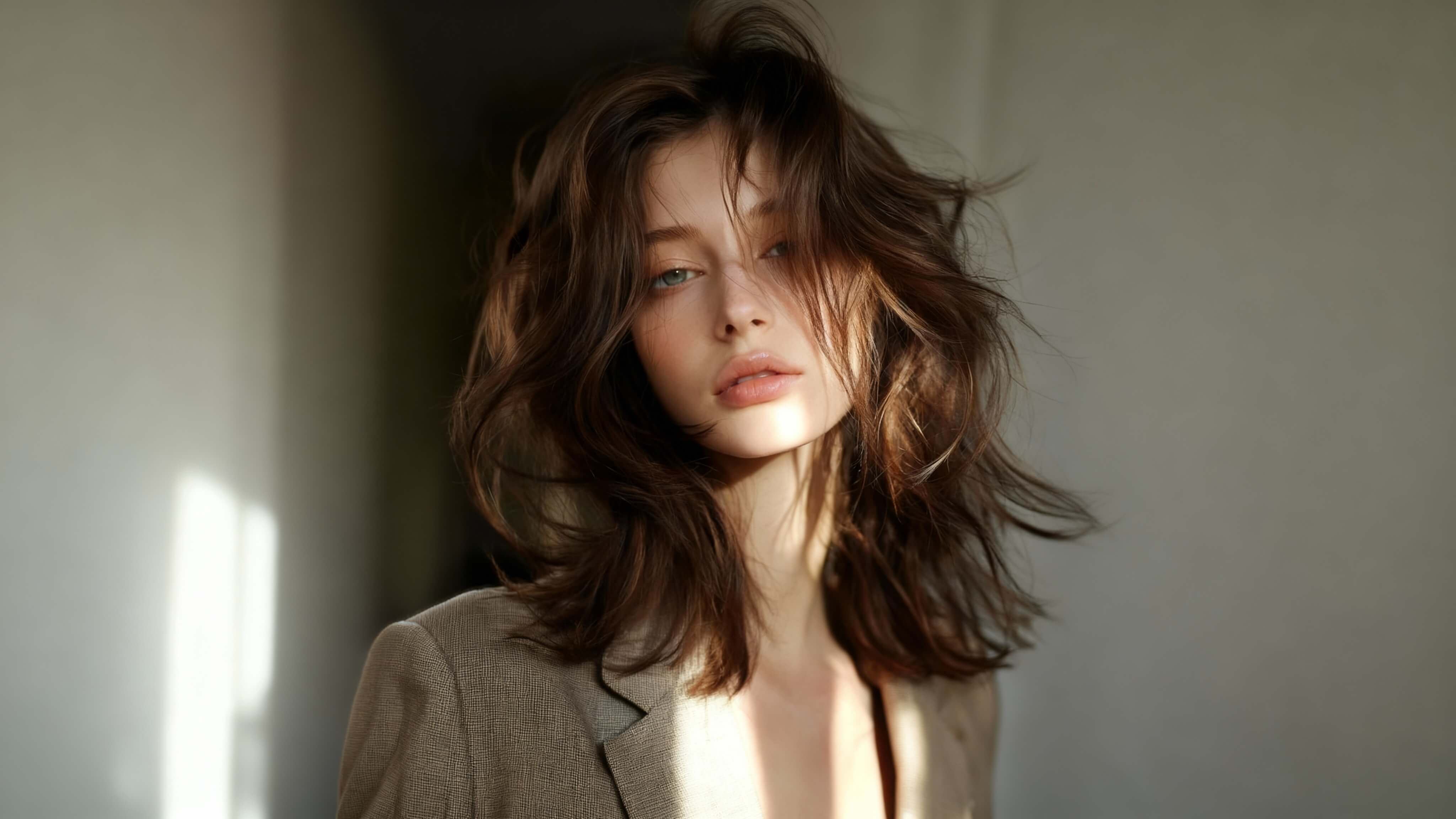 AI Hair Color Changer Sample: Brown after