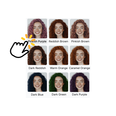 AI Hair Color Changer: Step 2: Choose the Hair Color You Want to Try