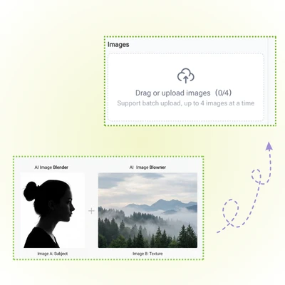 Mélangeur d’Images IA - Étape 1 : Téléchargez Deux Images