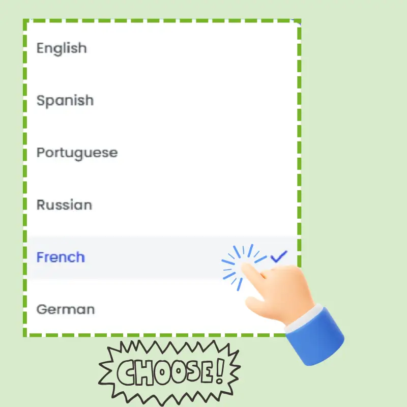 Traductor de Imágenes con IA - Paso 2: Selecciona el Idioma Destino