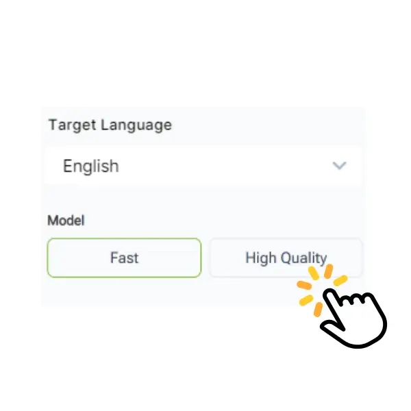 AI Manga Translator - Step 2: Choose Language and Quality