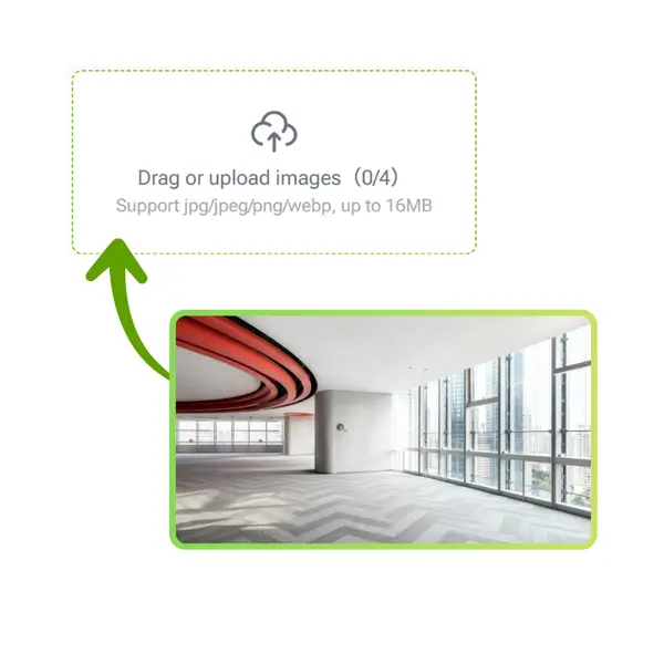AI Office Design Generator - Step 1: Upload Your Office Photo