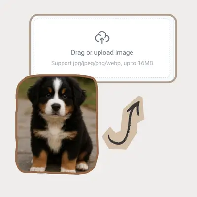 AI Pet Portrait Generator - Step 1: Upload Your Pet Photo