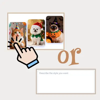 AI Pet Portrait Generator - Step 2: Pick a Style or Enter Your Own Idea
