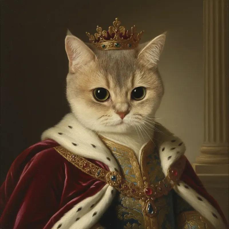 AI Pet Portrait Generator Style: Royal