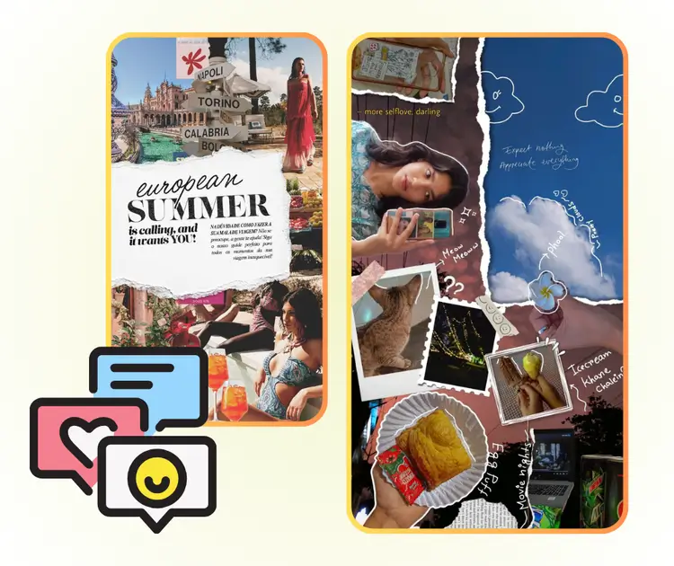 KI-Fotocollagen-Ersteller: Erstellung von Social-Media-Inhalten für Instagram, Facebook und Pinterest