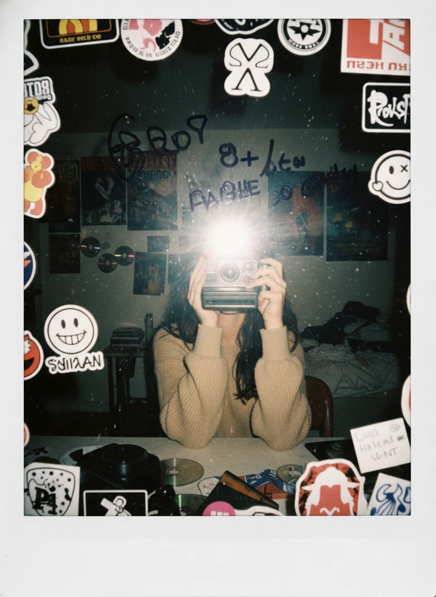 AI Polaroid Photo Generator Style: Mirror Selfie