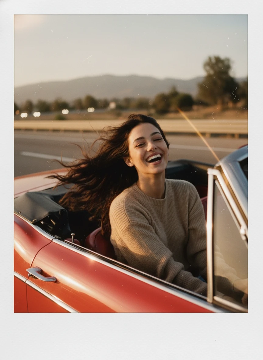 AI Polaroid Photo Generator Style: Road Trip