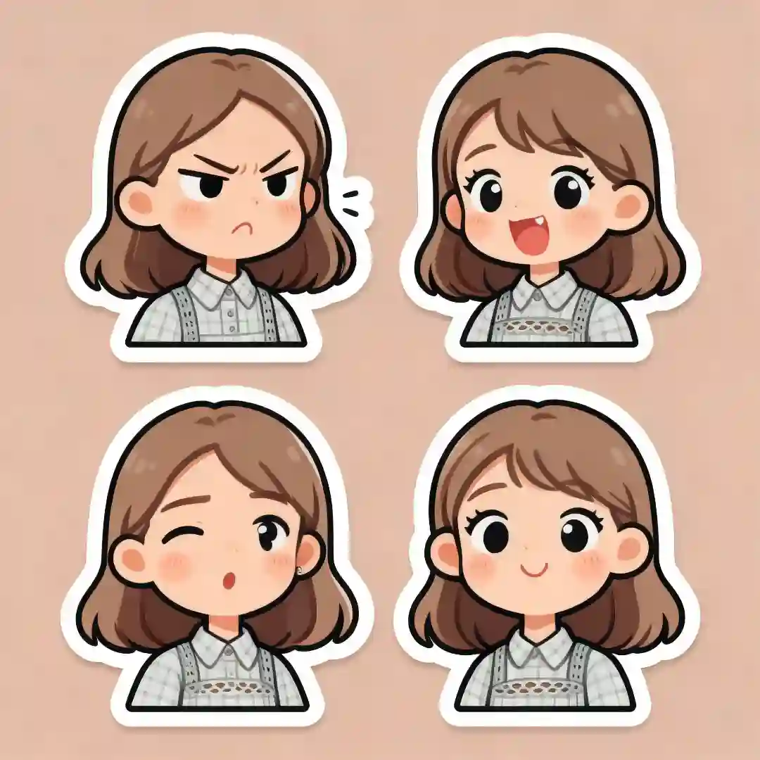 AI Sticker Generator Style: Cartoon Emoticons