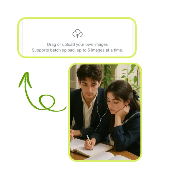 Step 1:Upload a Clear Photo to Start Your Valentines Day Photoshoot