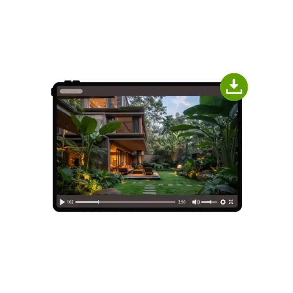 AI Video Enhancer - Шаг 3: AI Video Enhancer заменяет фон и скачивает видео