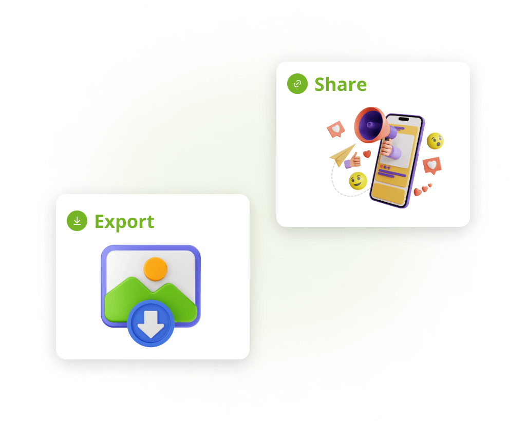 Flexible export and sharing interface - VisualGPT