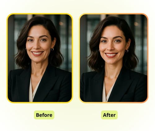 KI Faltenentferner: Professionelle Porträts und Business-Fotos