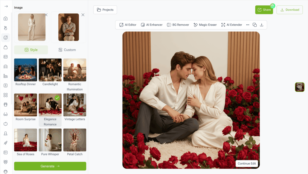 VisualGPT’s AI Valentines Day Photoshoot