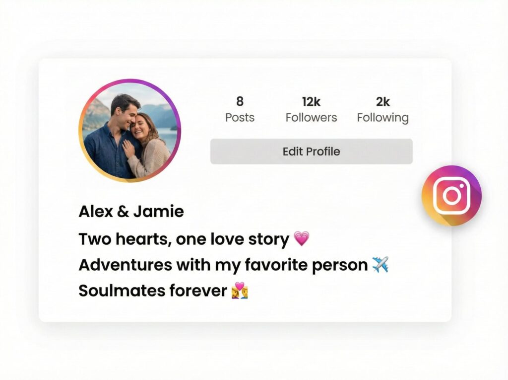 Cute and Romantic Love Bio for Instagram Couples