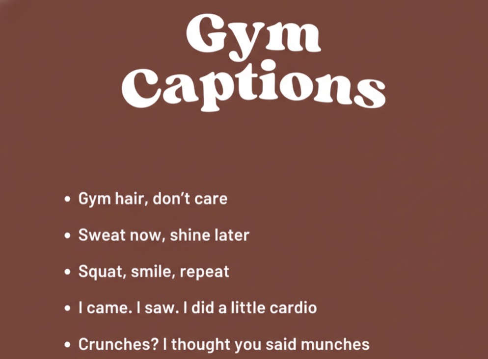 Gym and Progress Attitude Captions