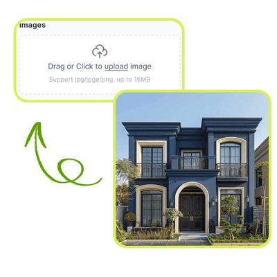 AI Exterior Home Design Generator: Step 1: Upload Your House Image