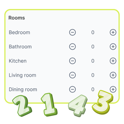 Generador de Planos con IA: Paso 1: Elige el número de habitaciones