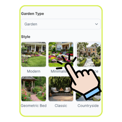Garden Design Generator: Step 2: Choose a Garden Type and Style
