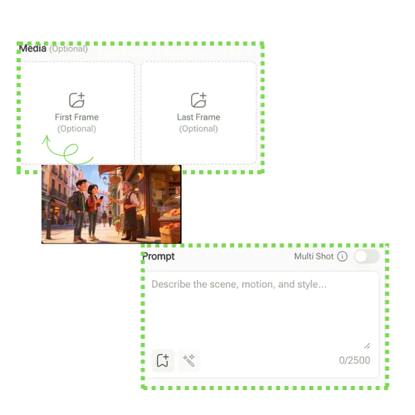 Шаг 1: Введите мультимодальные промпты