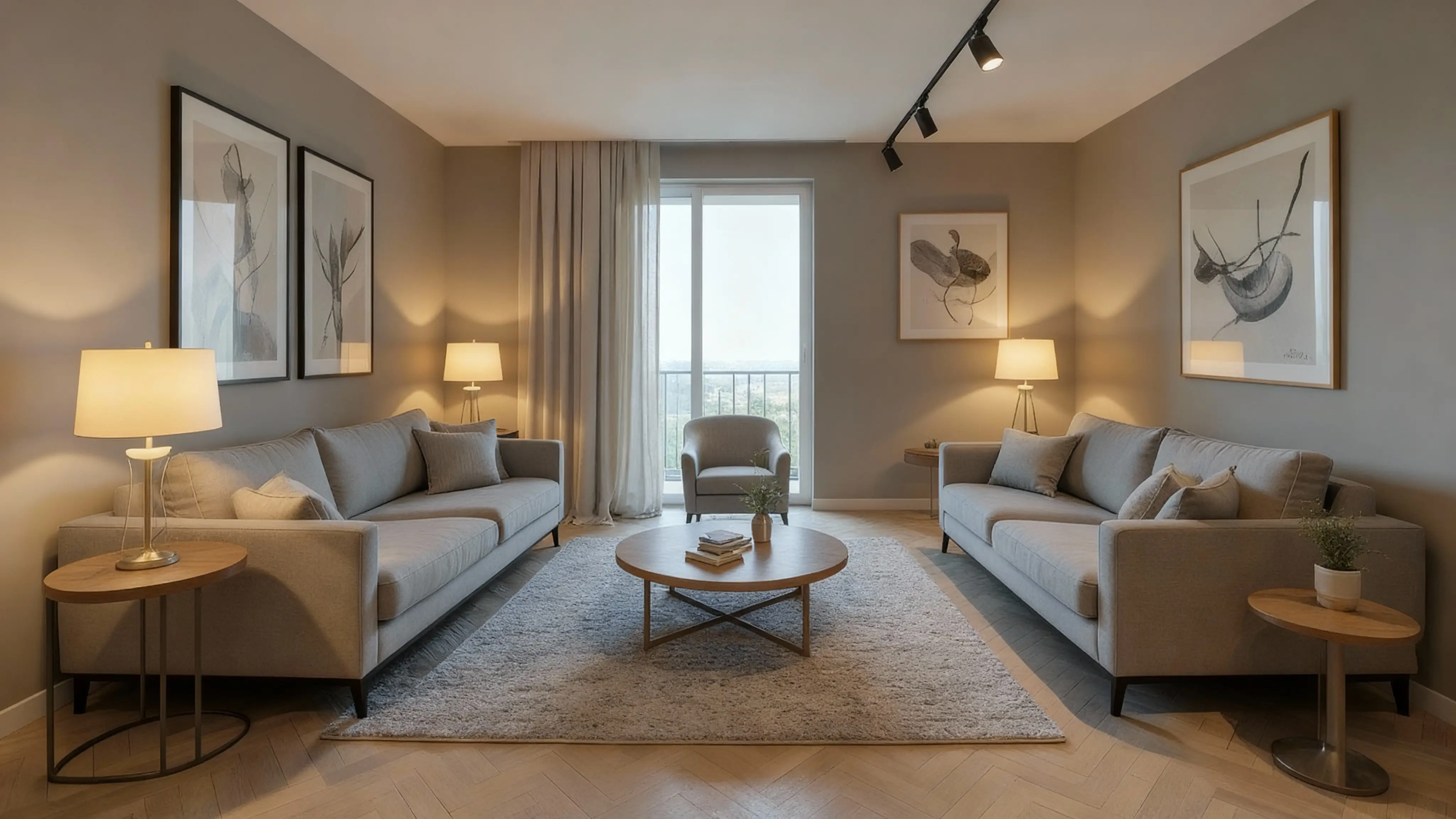 AI Living Room Design Sample: Modern Style after - VisualGPT