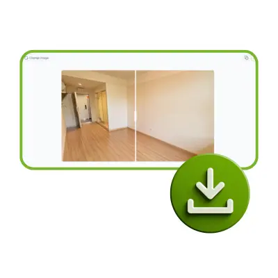 AI Room Cleaner: Step 3: Check Results and Download | VisualGPT