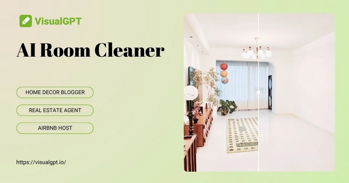 AI Room Cleaner – Clean Up & Empty Room Photos Free Online | VisualGPT