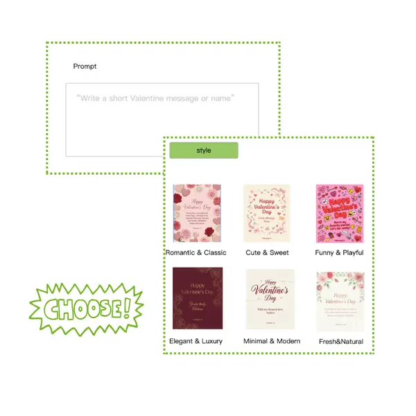 AI Valentine Day Card Maker - Step 1: Enter Your Message