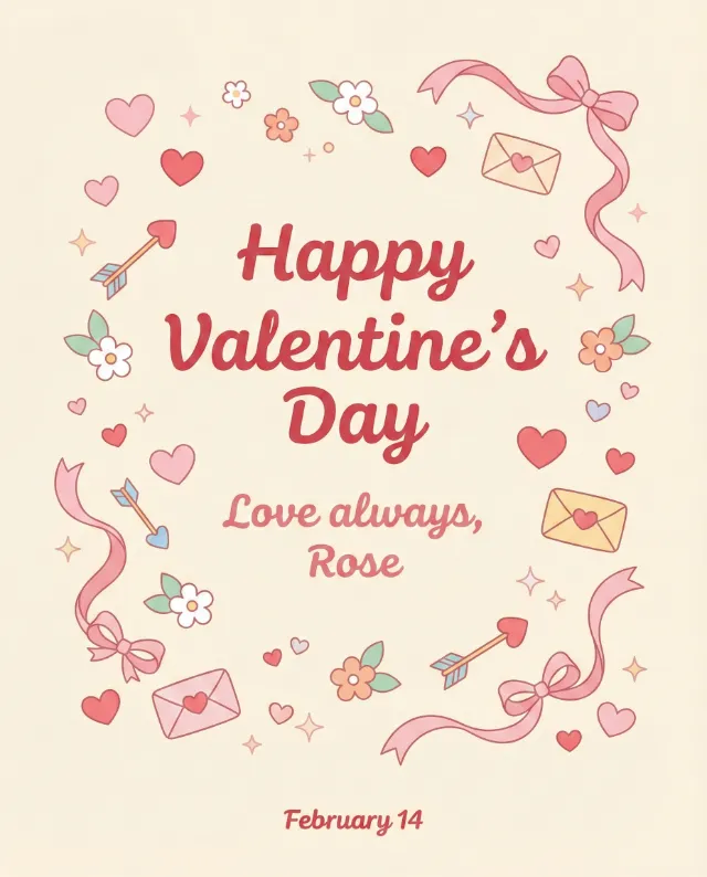 Valentine Day Card Maker Style: Cute & Sweet - VisualGPT