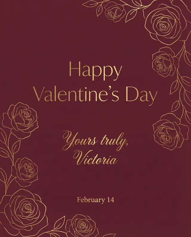 Valentine Day Card Maker Style: Elegant & Luxury - VisualGPT