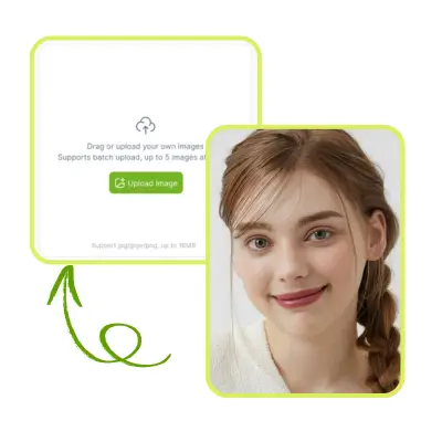 AI Virtual Try On Glasses Generator: Step 1: Upload a Face Photo